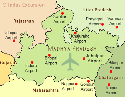 Khajuraho airport map